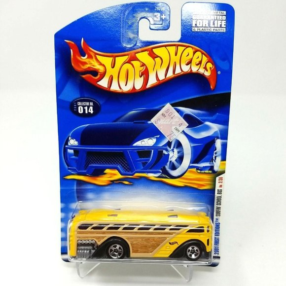 2001 First Editions Hot Wheels SURFIN' SCHOOL BUS #014 5 Spoke Wheels 1:64 (hw) - Picture 1 of 7